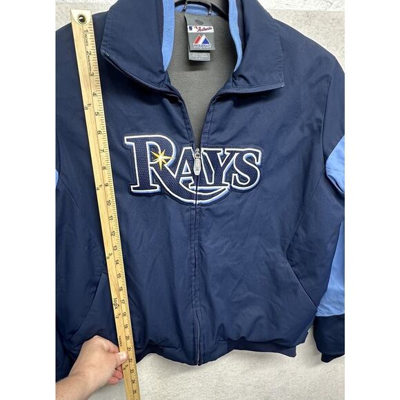 MLB Authentic Majestic Tampa Bay Jacket‎ Size Small Full Zip Therma Base Lined - Picture 5 of 14